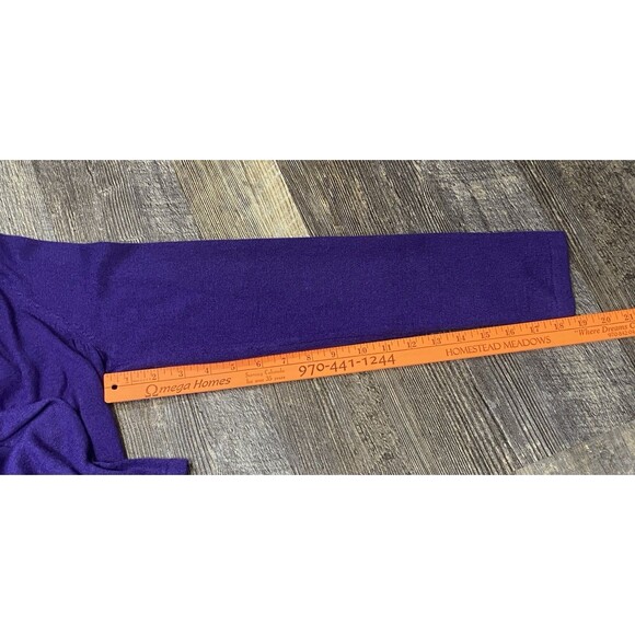 Chico’s Emma Cardigan Sweater Silk Blend Size 1 M African Amethyst Purple NWT - Picture 8 of 9